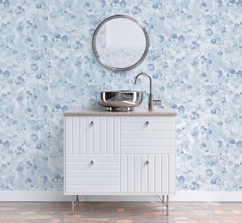 media image for Bubble Up Blue Wallpaper from the Atmosphere Collection by Galerie Wallcoverings 242