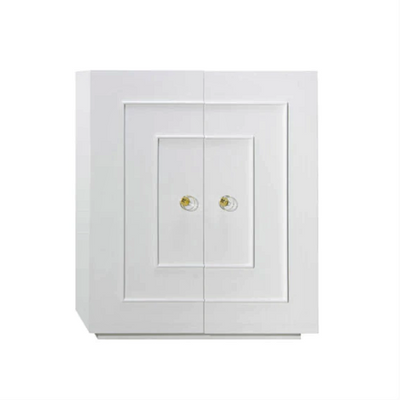 product image for door matte white lacquer cabinet with crystal brass knobs 1 17