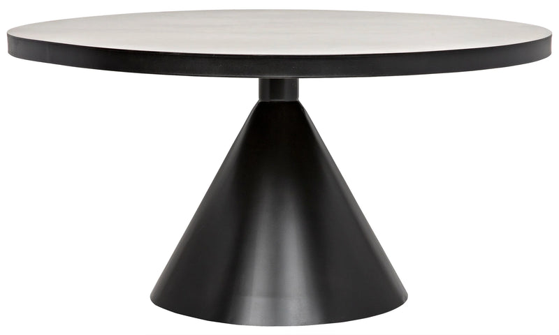 media image for cone dining table in black metal design by noir 1 244