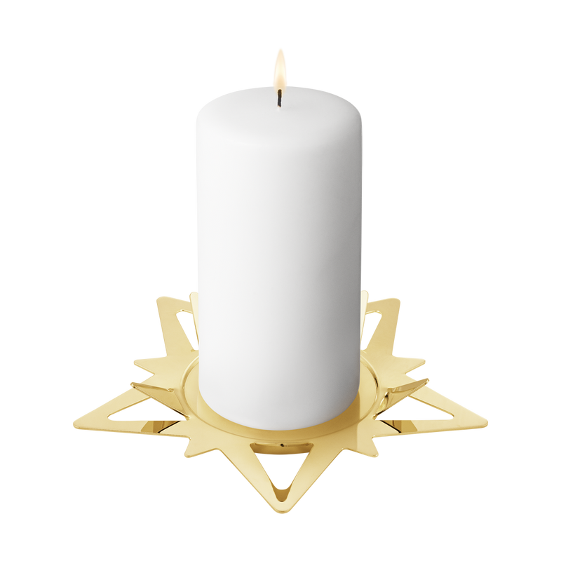 media image for classic christmas star pillar candleholder 2 266