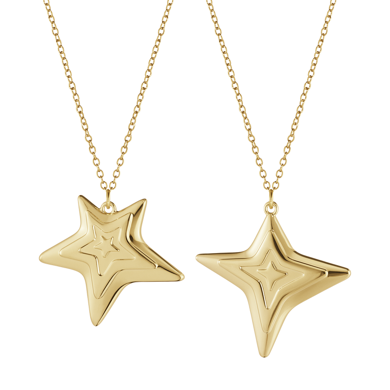 media image for ornaments four five point star gold 1 286