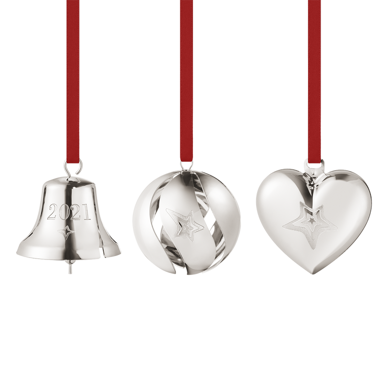 media image for ornament gift set bell ball heart 3 pcs palladium 3 212