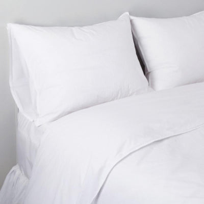 product image for Parker Cotton Percale Duvet Set in White design by Pom Pom at Home 66