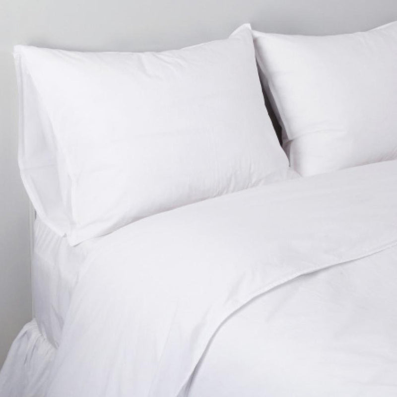 media image for Parker Cotton Percale Duvet Set in White design by Pom Pom at Home 292