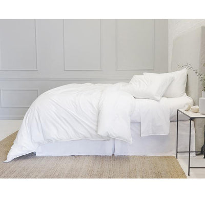 product image for Parker Cotton Percale Duvet Set in White by Pom Pom at home 28