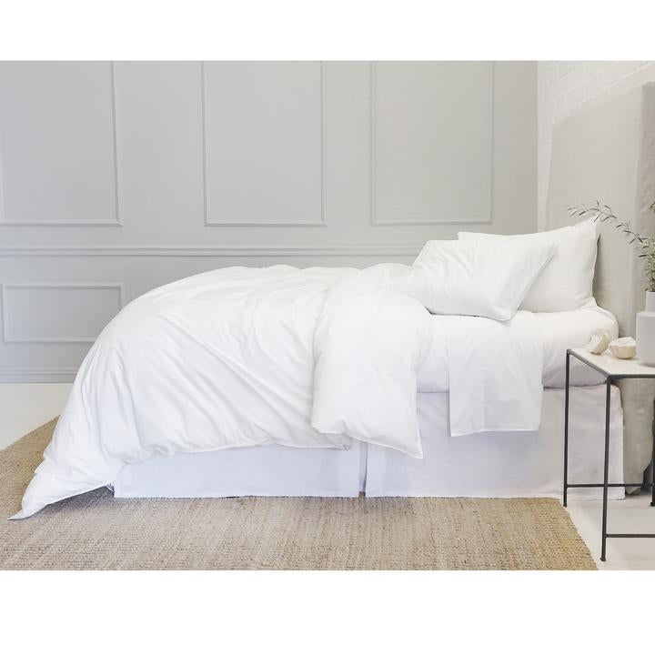media image for Parker Cotton Percale Duvet Set in White by Pom Pom at home 239