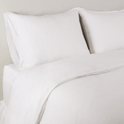 product image for Parker Linen Duvet Set in White design by Pom Pom at Home 91