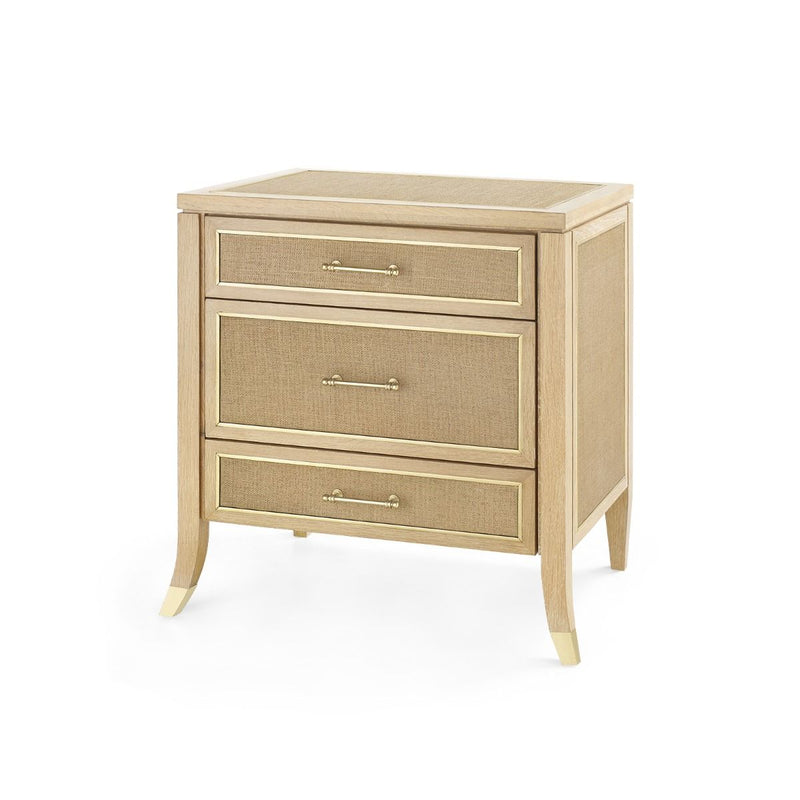 media image for Paulina 3-Drawer Side Table in Natural design by Bungalow 5 257