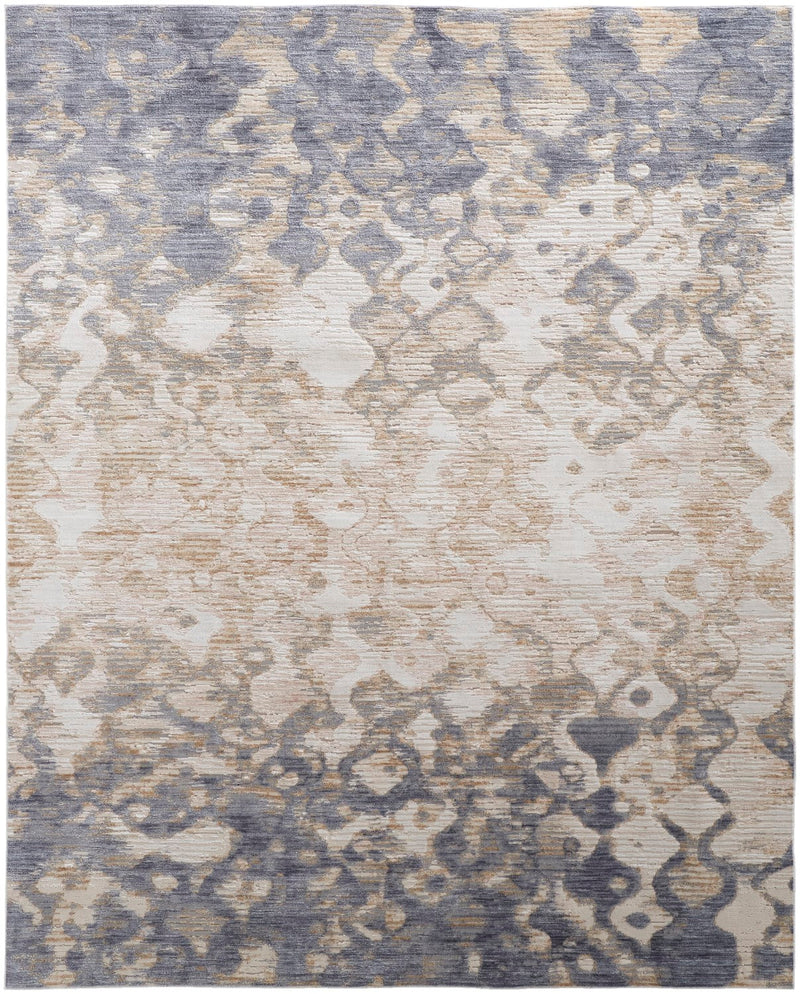 media image for Corben Abstract Ivory/Blue/Silver Gray Rug 1 232