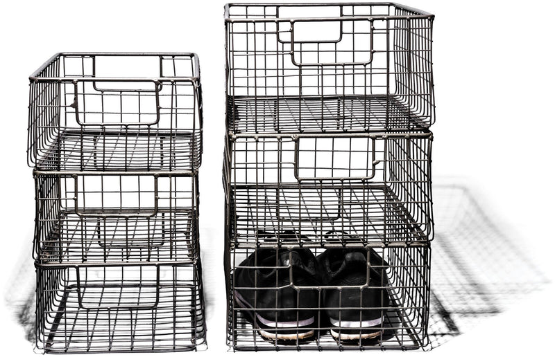 media image for wire basket shoe box medium design by puebco 8 248