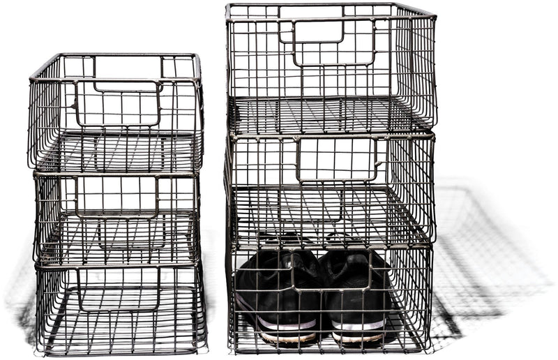 media image for wire basket shoe box medium design by puebco 8 250