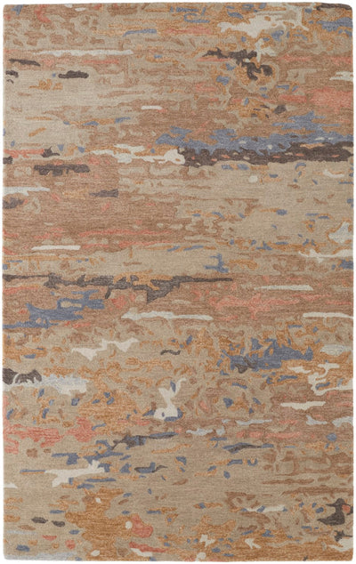 product image for Calista Hand-Tufted Abstract Warm Beige/Blue Rug 1 93