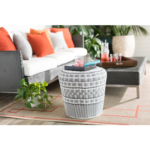 media image for Parkdale Indoor/Outdoor Metal Garden Stool in Various Colors Roomscene Image 250