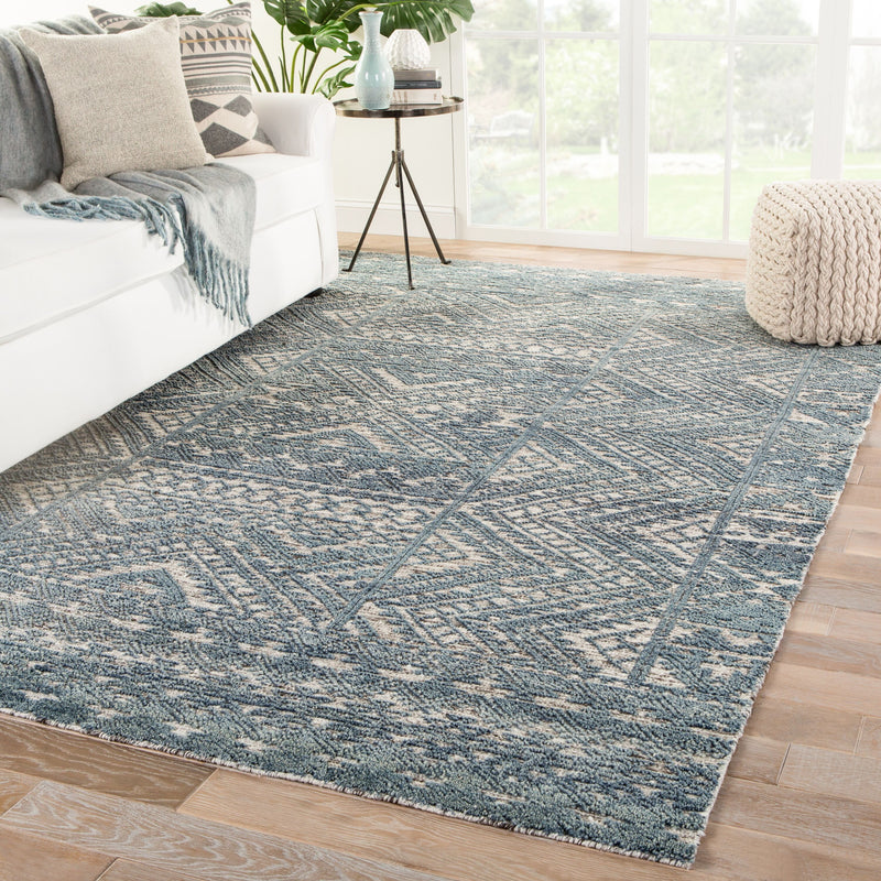 media image for rei08 prentice hand knotted geometric blue ivory area rug design by jaipur 5 247