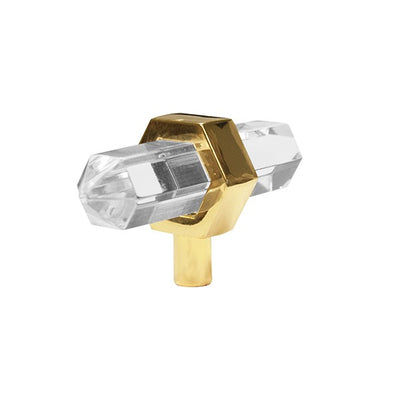 product image for Prism Acrylic Knob w/ Brass Center design by BD Studio 74