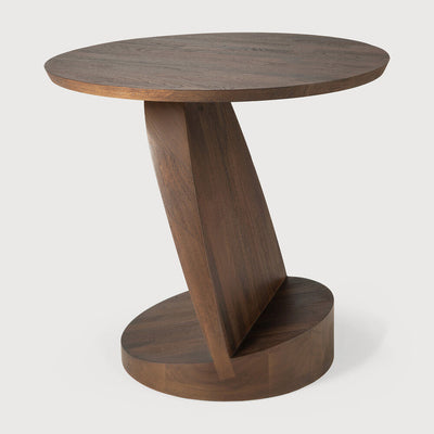 product image for Teak Oblic Black Side Table Varnished By Ethnicraft 6 57