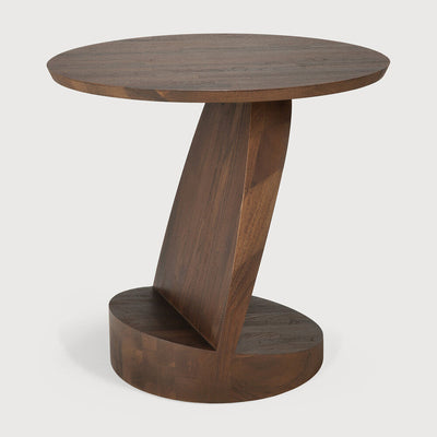 product image for Teak Oblic Black Side Table Varnished By Ethnicraft 4 2