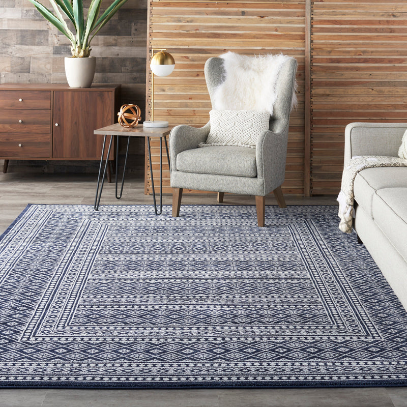 media image for palermo navy grey rug by nourison nsn 099446720382 8 234