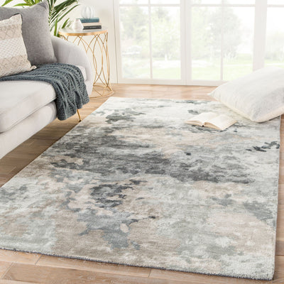 product image for Glacier Handmade Abstract Gray & Dark Blue Area Rug 83