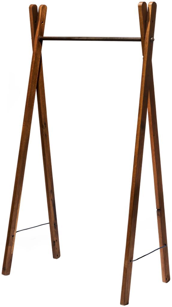 media image for teak wood garment rack design by puebco 4 298