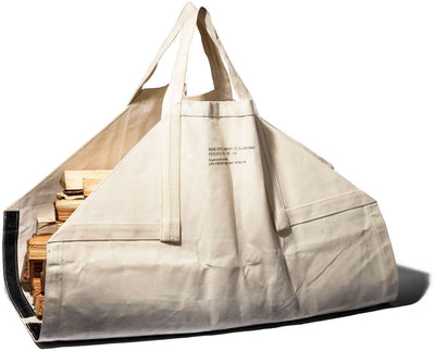 product image for off white firewood carrier design by puebco 2 18