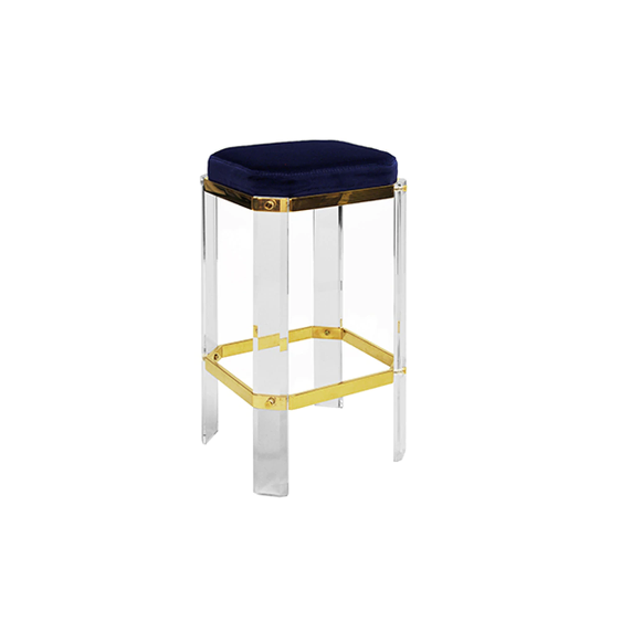 media image for acrylic counter stool with brass accents in various colors 1 255