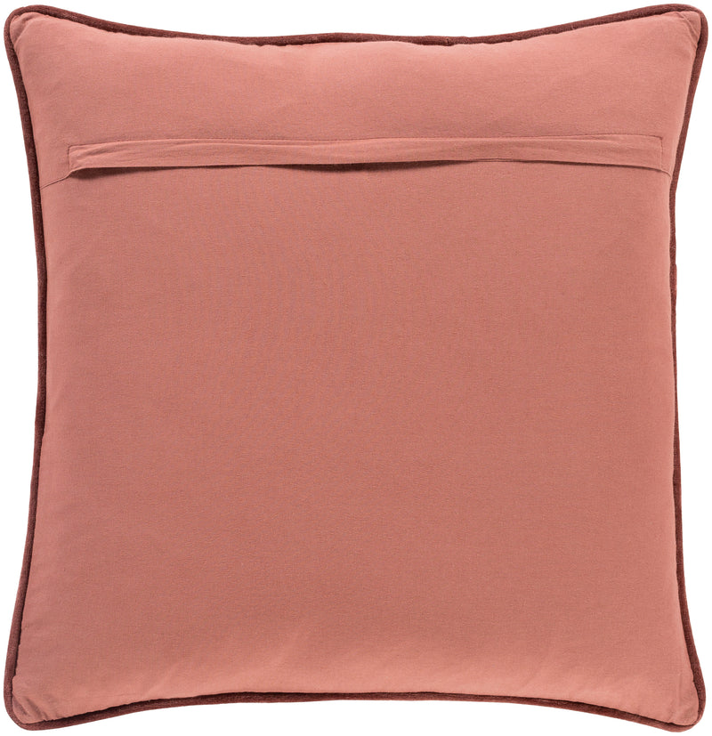 media image for Quilted Cotton Velvet Pillow in Burgundy 223