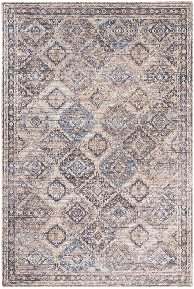 media image for Nicole Curtis Machine Washable Series Ivory Latte Vintage Rug By Nicole Curtis Nsn 099446164629 1 211