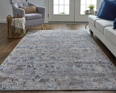 product image for Edwardo Abstract Gray/Blue Rug 6 29