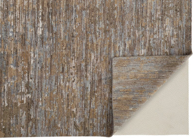 product image for Clarkson Hand-Knotted Distressed Bronze Brown Rug 5 51