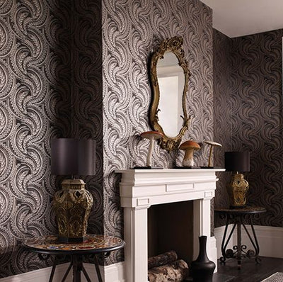 product image for Quill Wallpaper in Black Color by Osborne & Little 22