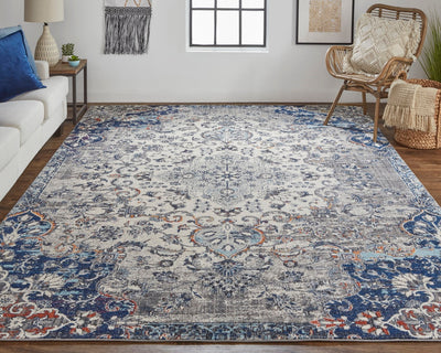 product image for Bellini Medallion Gray/Blue Rug 6 37