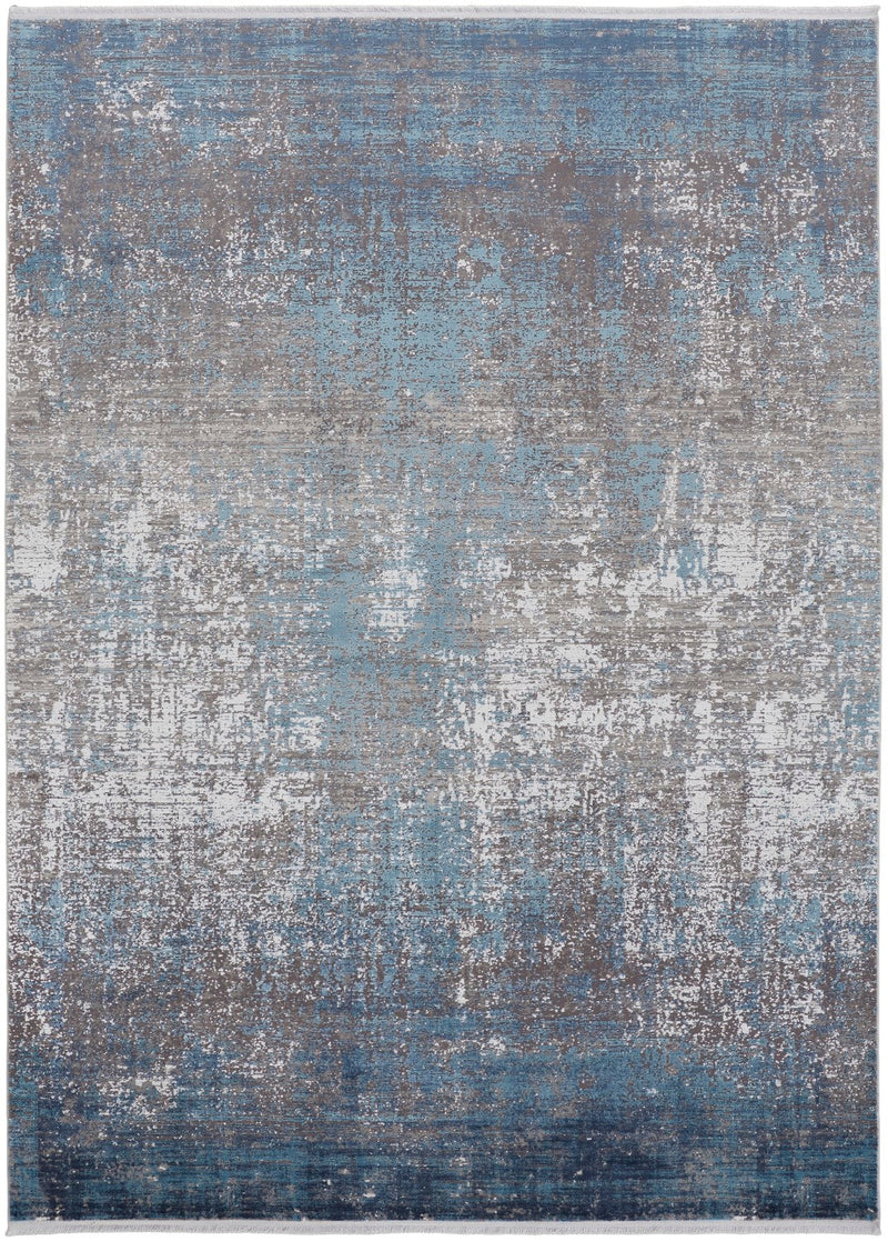 media image for Lindstra Abstract Blue/Silver Gray Rug 1 229