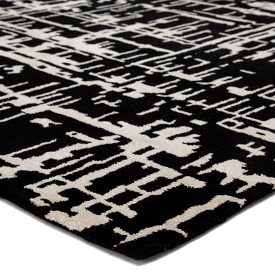 product image for cln16 pals handmade trellis black cream area rug design by jaipur 4 75