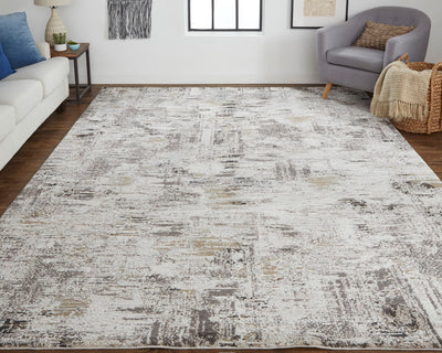 product image for Kayden Abstract Ivory/Charcoal Gray Rug 6 50