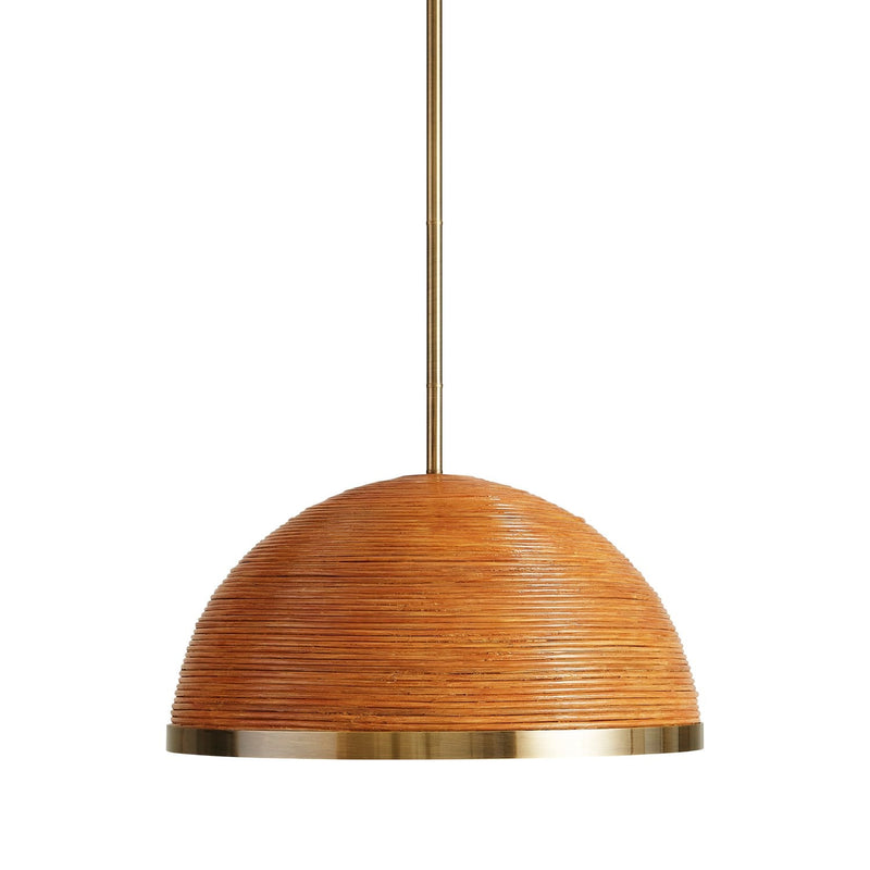 media image for riviera dome pendant reed brass by jonathan adler ja 31821 1 25