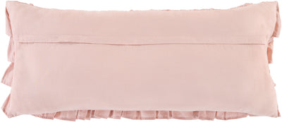 product image for Ruffle RLE-004 Woven Lumbar Pillow in Blush 18
