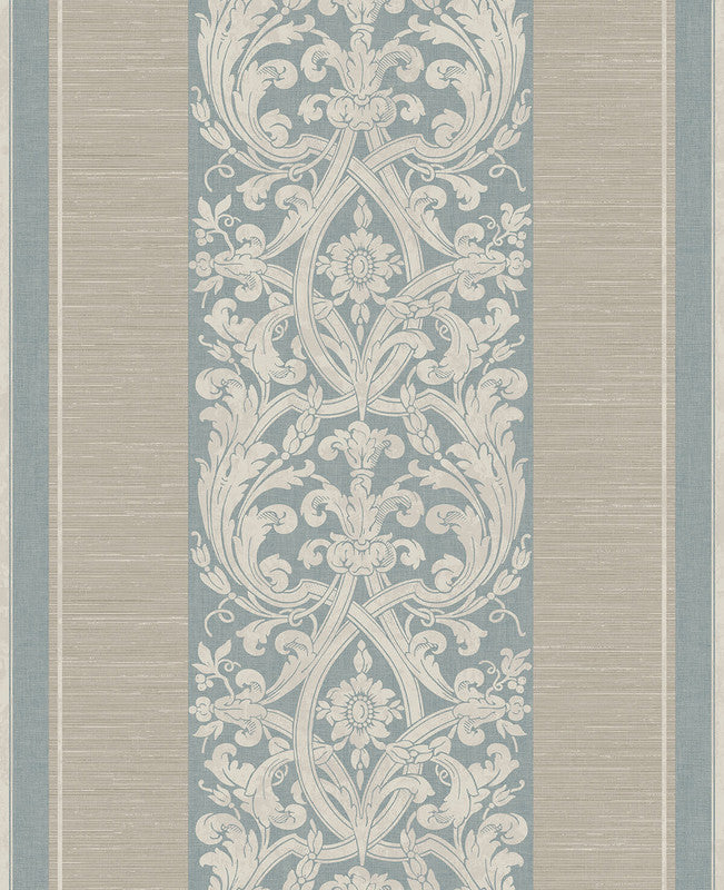 media image for Sample Gothic Stripes Wallpaper in Beige & Green 277
