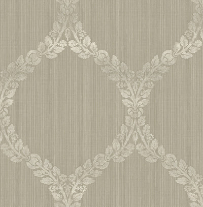 product image of Medallion Wallpaper in Soft Brown & Beige 571