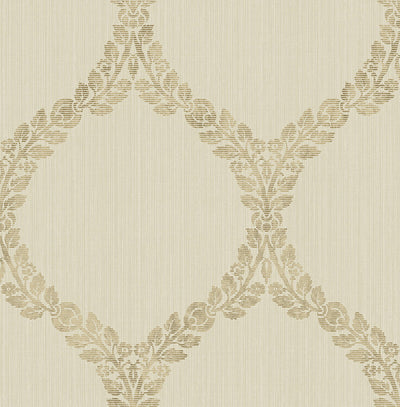 product image for Medallion Wallpaper in Beige & Gold 42
