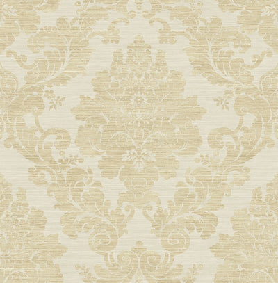 product image of Sample Textile Damask Wallpaper in Gold & Beige 512