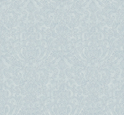 product image of Soft Damask Wallpaper in Light Blue 516