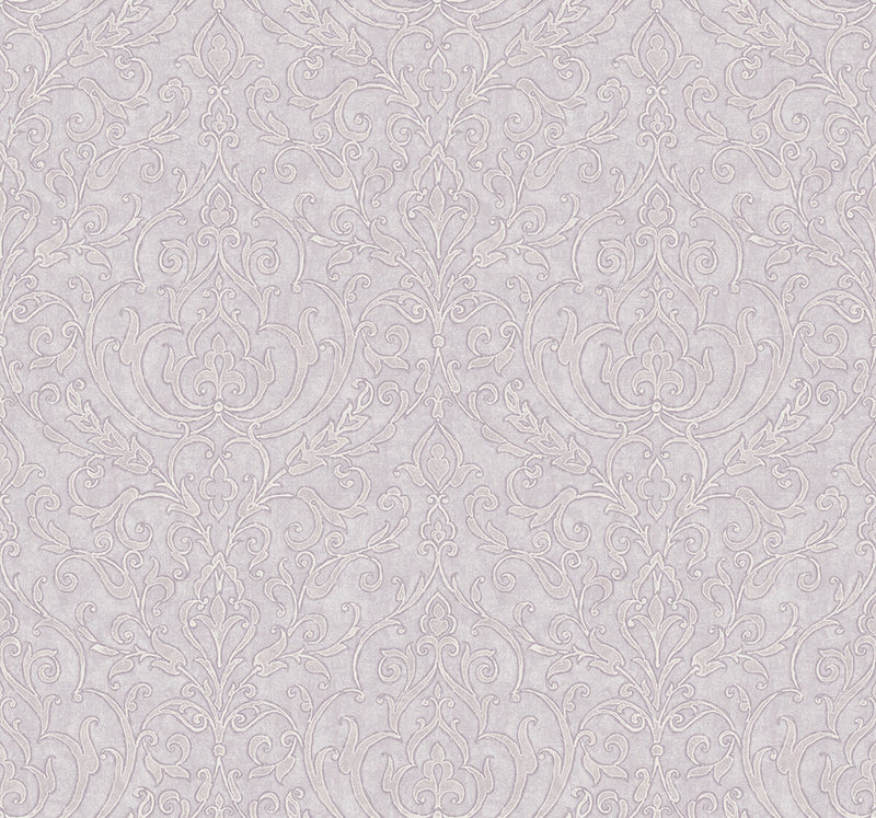 media image for Soft Damask Wallpaper in Light Purple 226