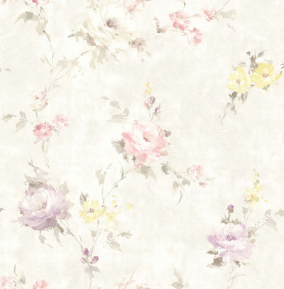 product image of Sample Spring Branch Wallpaper in Rose & Multi 537