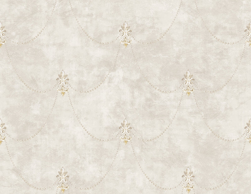 media image for Fleur de Lys Wallpaper in Light Grey 294