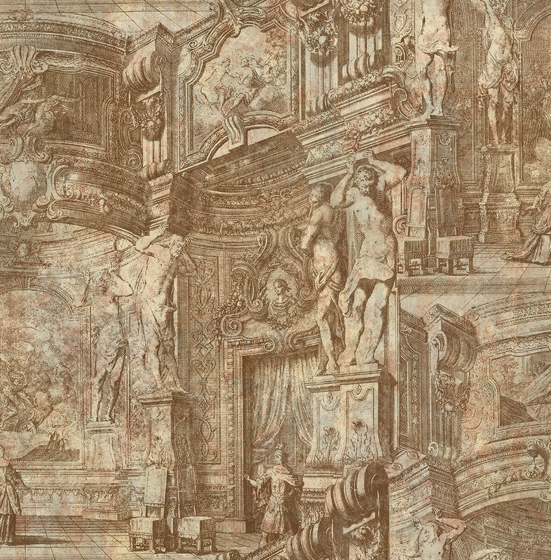 media image for Sample Monument Wallpaper in Brown 298