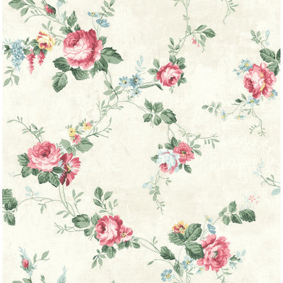 product image of English Flowers Wallpaper in Ivory & Multi 57