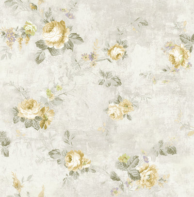 product image of Sample English Flowers Wallpaper in Grey & Multi 575