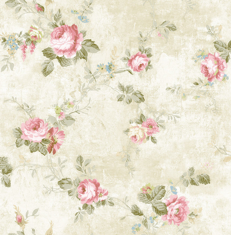 media image for English Flowers Wallpaper in Cream & Multi 28