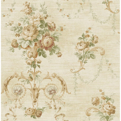 product image of Floral Tapestry Wallpaper in Beige & Green 524